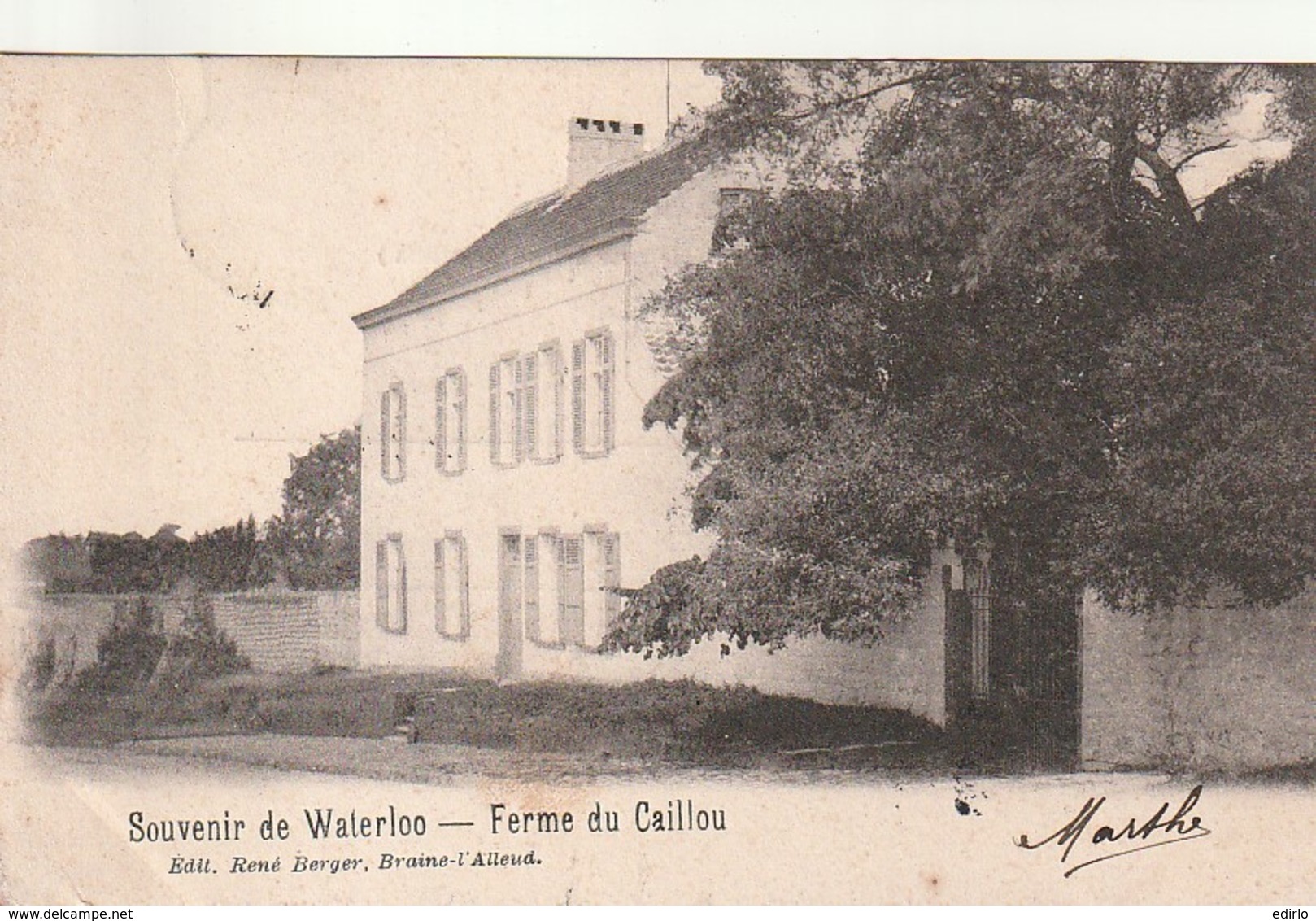 ** *  Souvenir De WATERLOO  Ferme Du Caillou Timbrée - Precurseur TTB - Waterloo