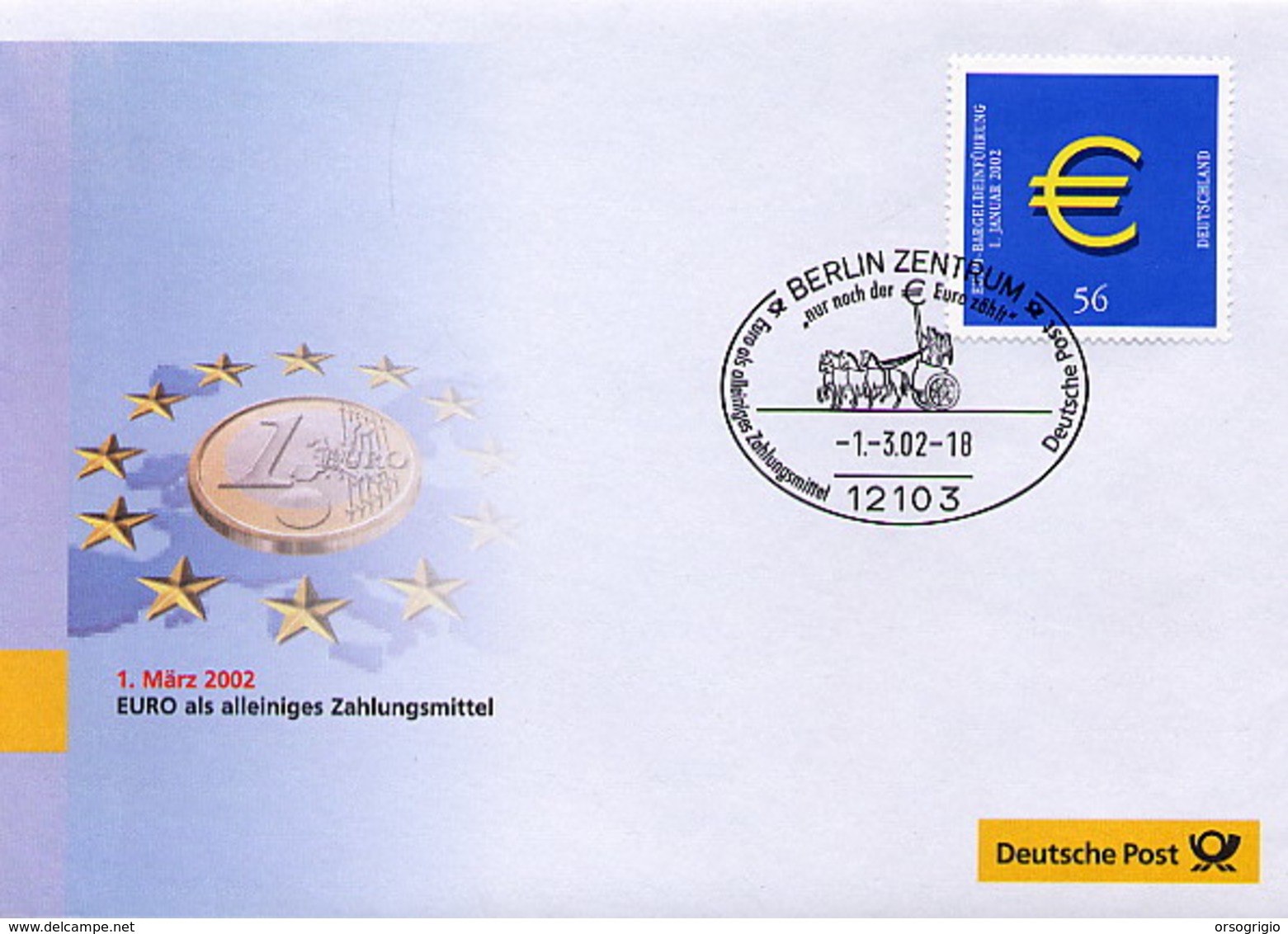 GERMANIA - 2002 - EURO - QUADRIGA - Archeologia