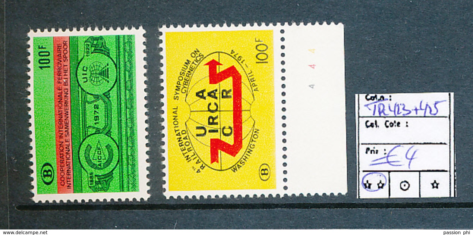 BELGIUM  COB TR423 +425  MNH POSTFRIS SANS CHARNIERE - Autres & Non Classés