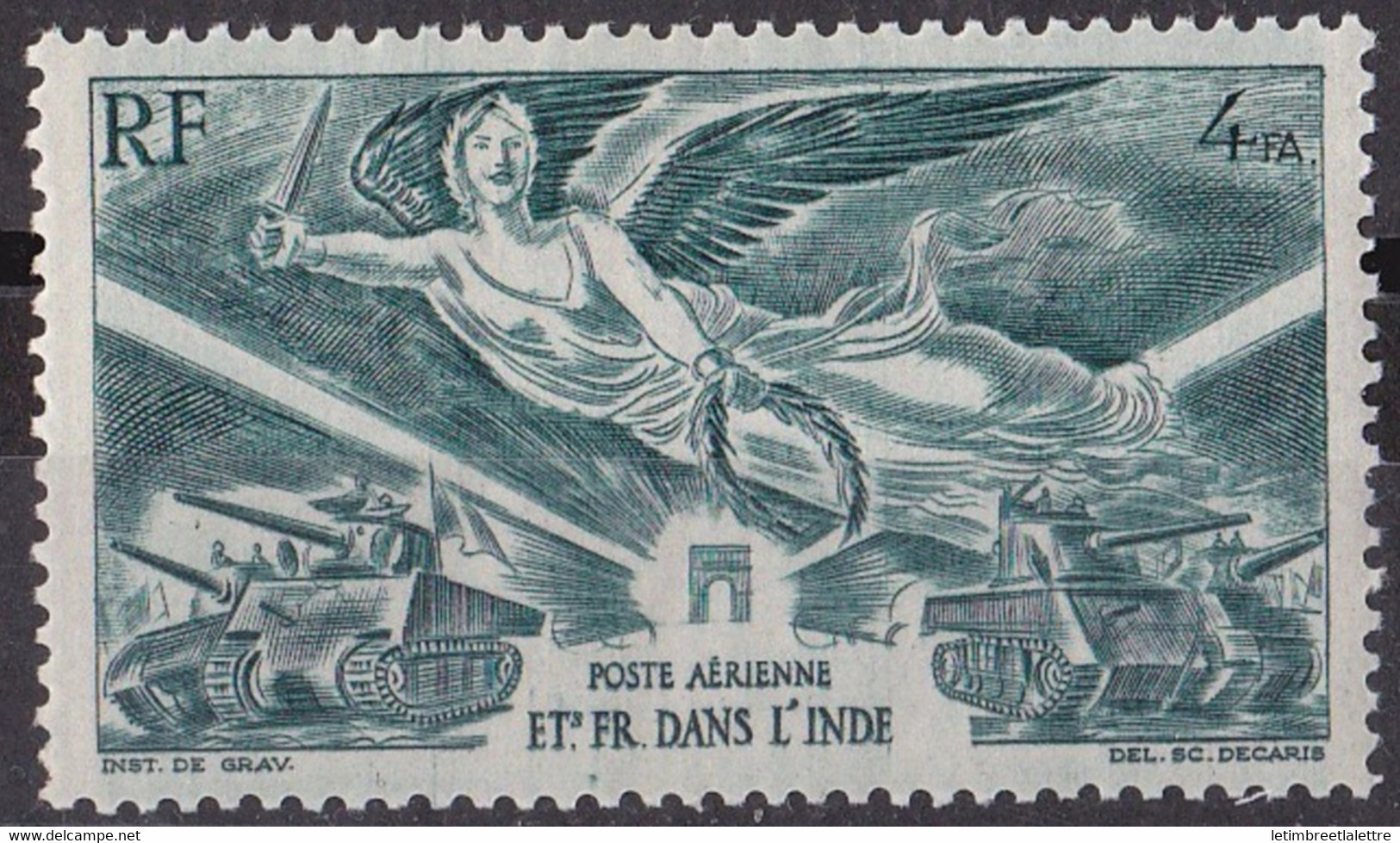 ⭐ Inde - Poste Aérienne - YT N° 10 ** - Neuf Sans Charnière - 1946 ⭐ - Ungebraucht