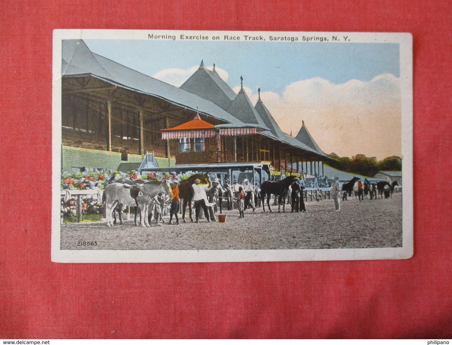 Horse Racing  Morning Exercise On Race Track   Saratoga Springs  NY    Ref 3170 - Autres & Non Classés