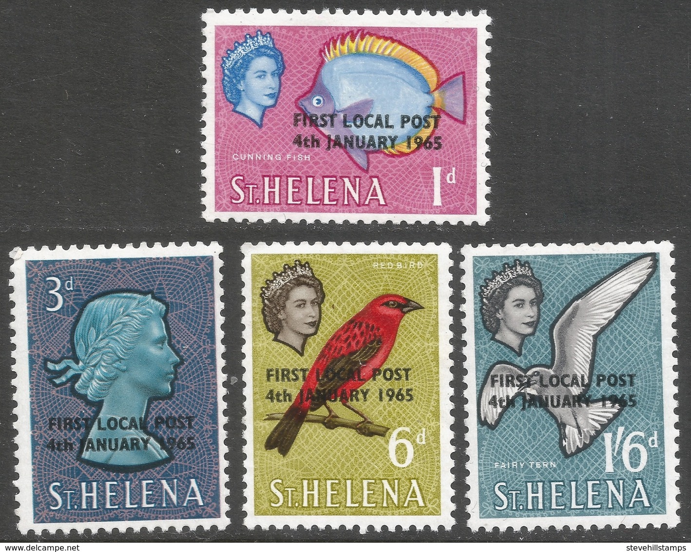 St Helena. 1965 First Local Post. MNH Complete Set. SG 193-196 - Saint Helena Island