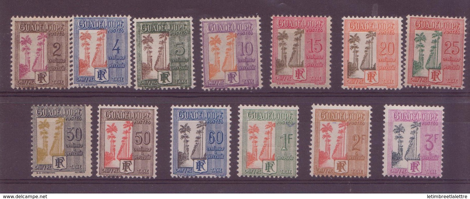 Guadeloupe N° 25/37** TAXE - Postage Due