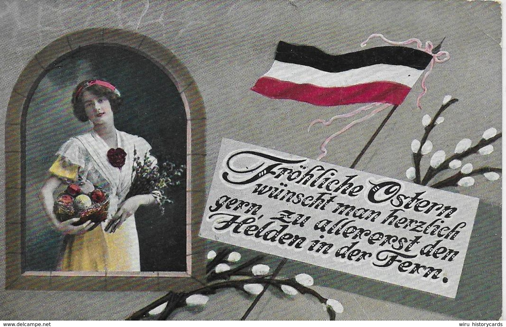 AK 0163  Fröhliche Ostern ( Patriotika )  - Feldpost Um 1915 - Ostern