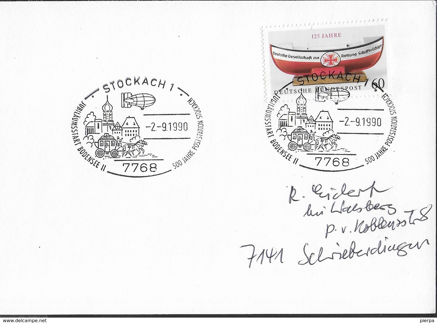 GERMANY - ANNULLO SPECIALE STOCKACH 1 - 500° POSTSTATION STOCKACH - - Storia Postale