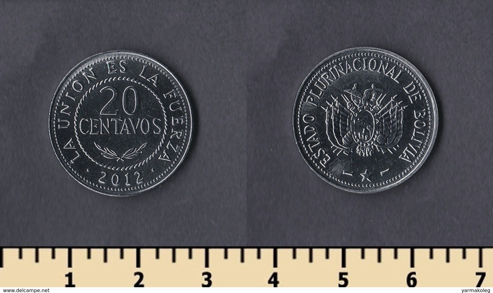 Bolivia 20 Centavos 2012 - Bolivie