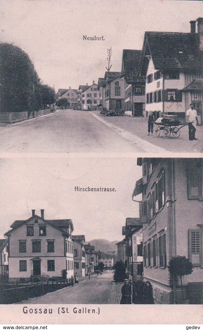 Gossau SG, Neudorf Und Hirschenstrasse (2.10.1907) - Au