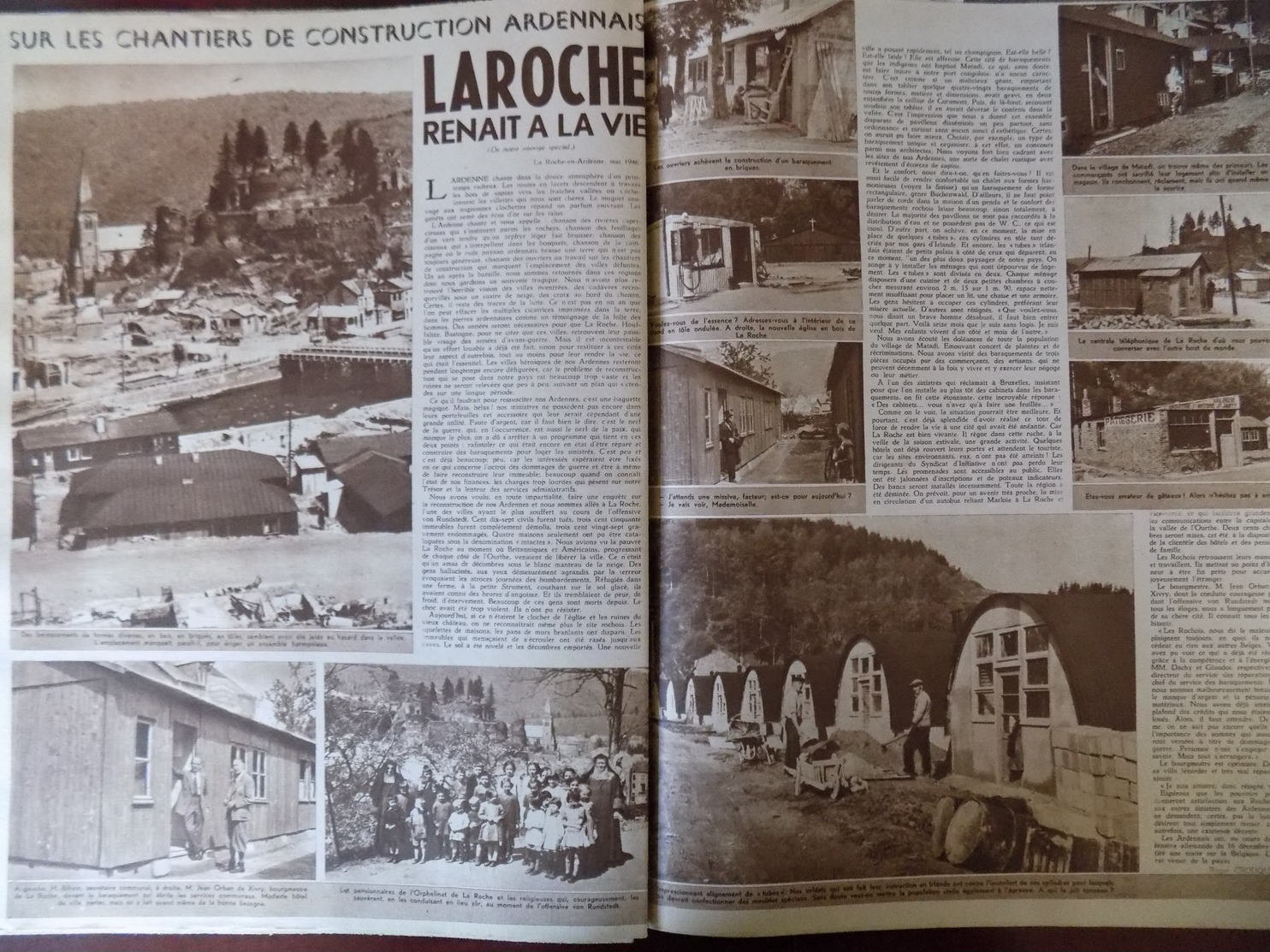 Le Soir illustré n°724 tragédie rhénane - Shirley Temple - le jeu de palets à Molenbeek - Laroche en Ardenne -île Diable