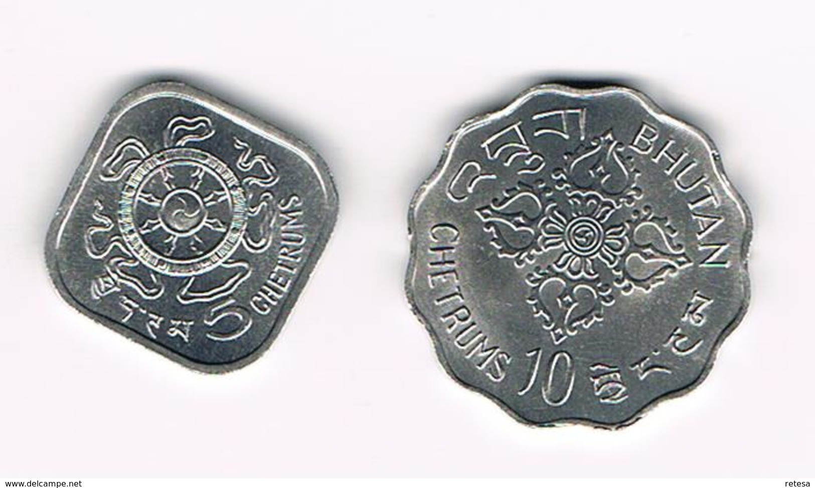 -&   BHUTAN  5 En 10 CHETRUMS  1975 - Bhoutan