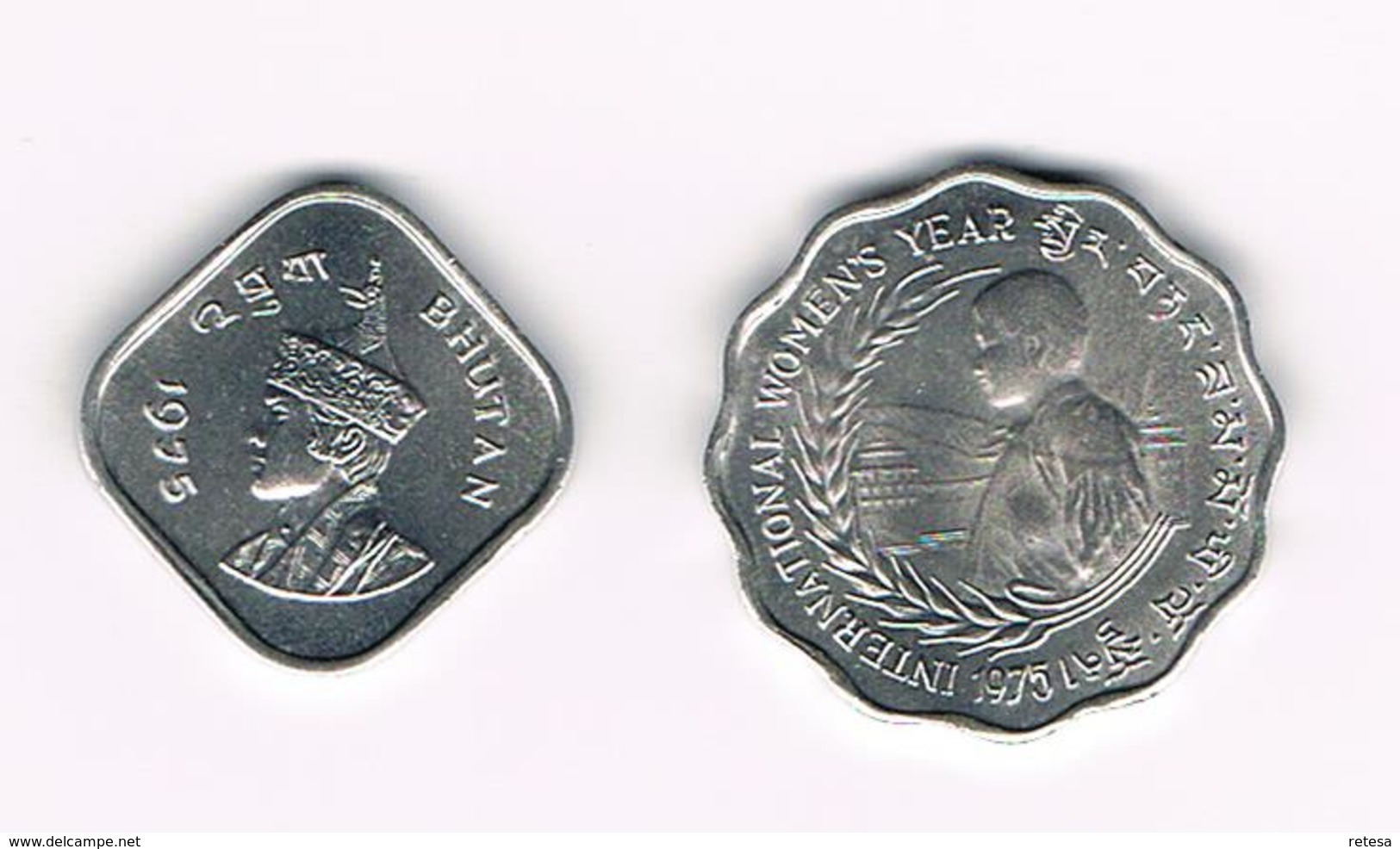 -&   BHUTAN  5 En 10 CHETRUMS  1975 - Bhoutan