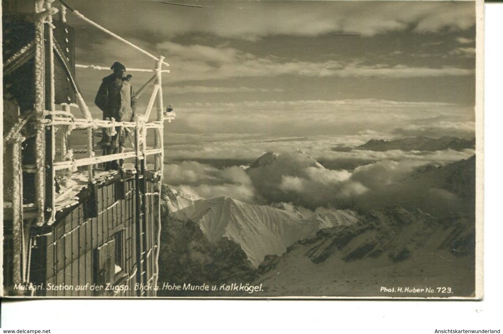 006164  Meteorl. Station Auf Der Zugspitze. Blick A. Hohe Munde U. Kalkkögel - Zugspitze