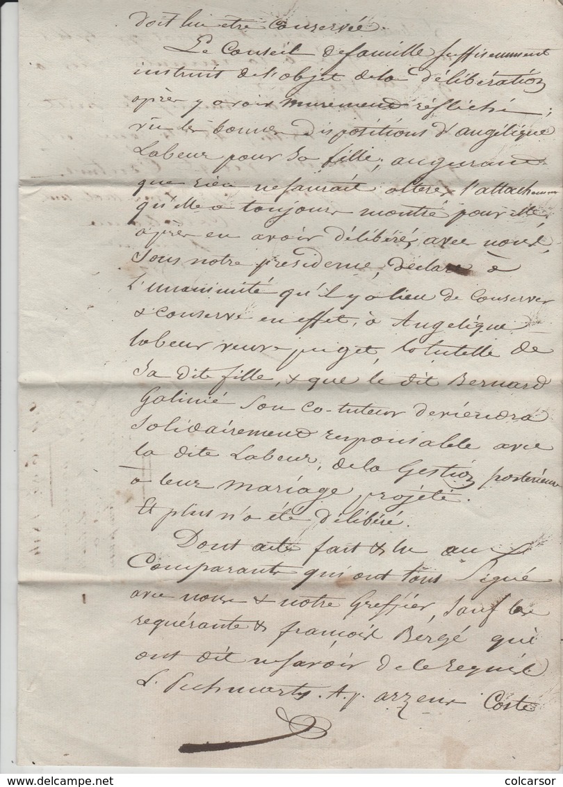 FRANCE : ACTE DE TUTELLE DU 06 NOVEMBRE 1844 - Sin Clasificación