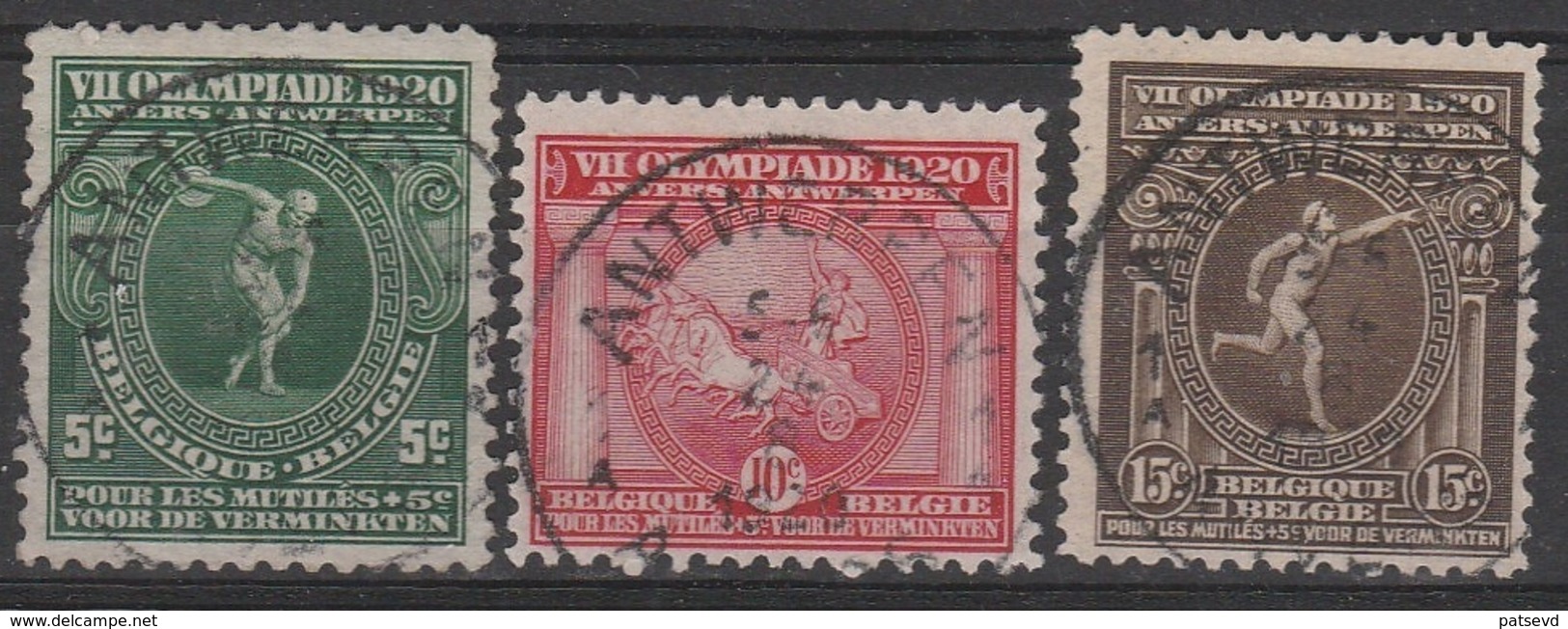 179/181 Jeux Olympiques Anvers/Olympische Spelen Te Antwerpen Oblit/gestp Centrale - Used Stamps