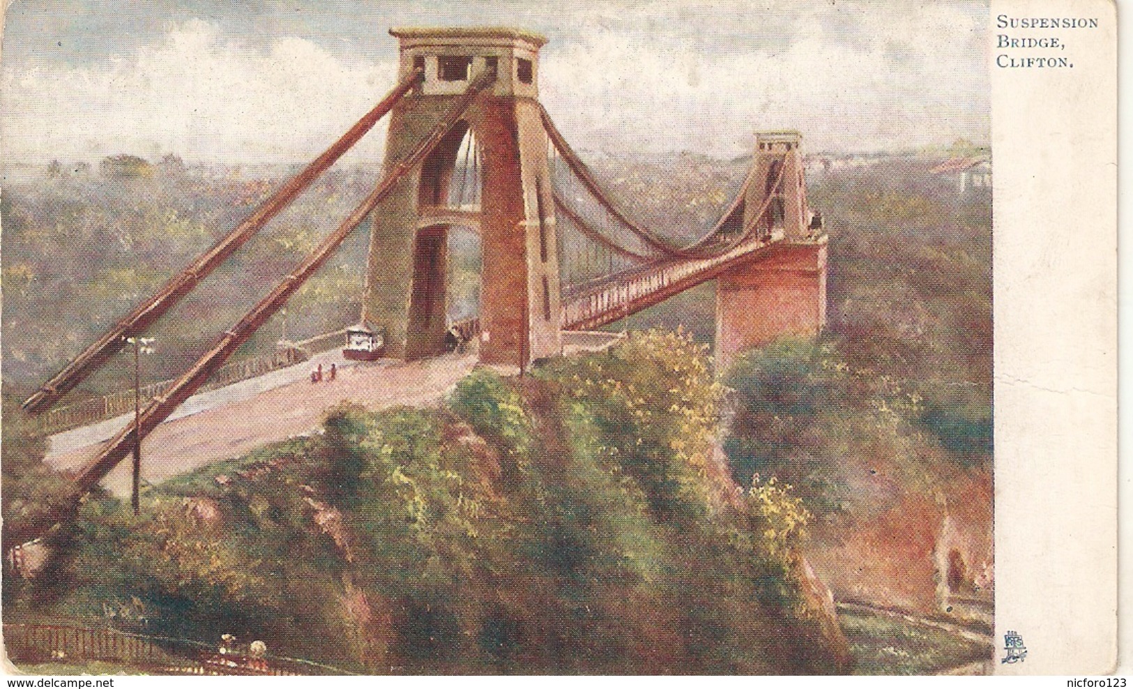 "Suspension Bridge Clifton" Tuck Oilette PC #   1785 - Tuck, Raphael