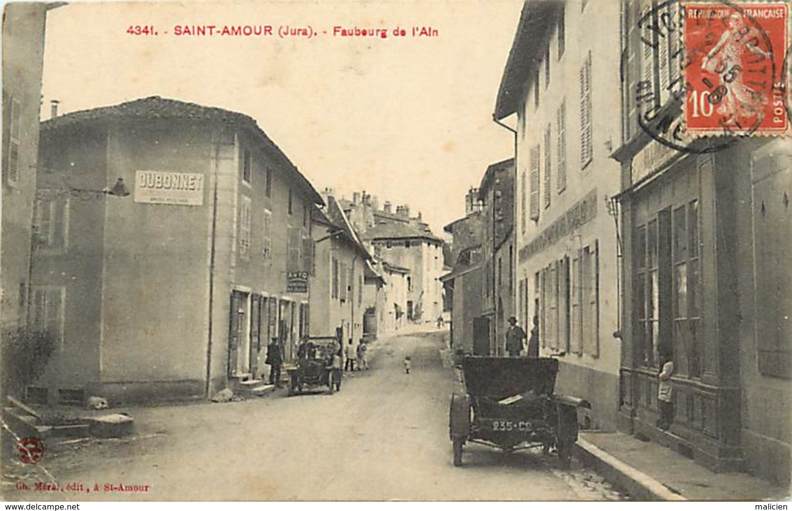 Dpts Div.-ref-AG178- Jura - Saint Amour - St Amour - Faubourg De L Ain - Magasin - Magasins - Voiture - Voir Etat - - Autres & Non Classés