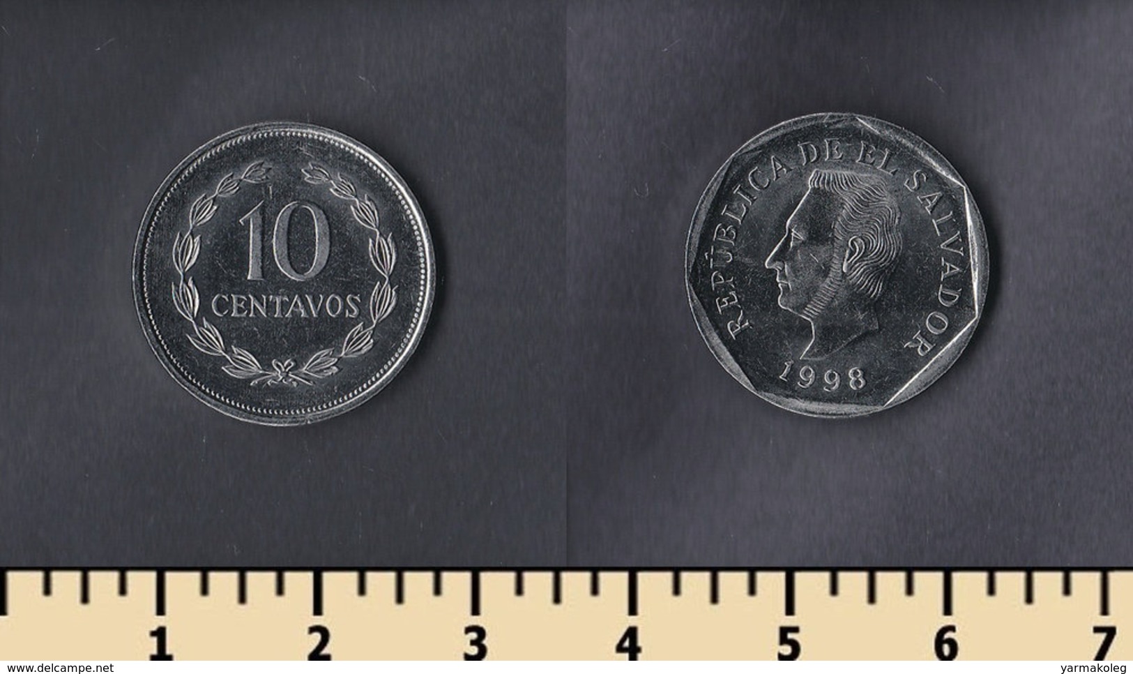 El Salvador 10 Centavos 1998 - Salvador