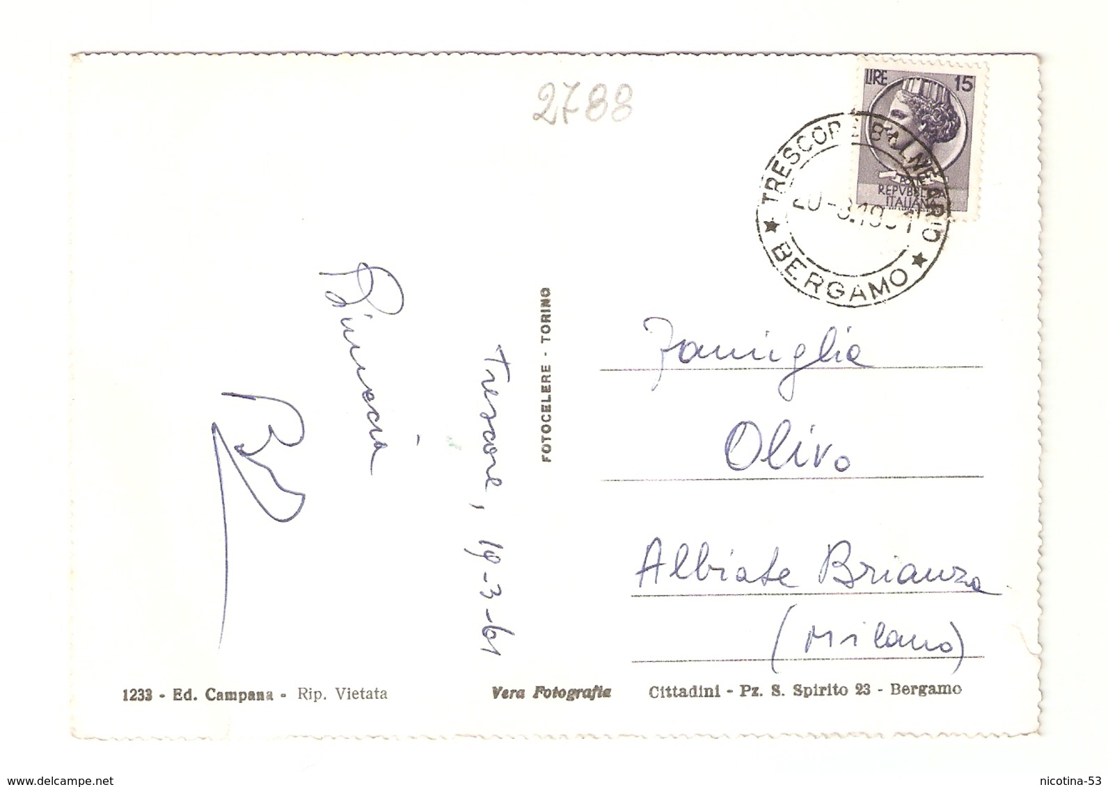 CT--02788-- TRESCORE BALNEARE ( BERGAMO ) - 3 VEDUTINE - VIAGGIATA 1961 - Altri & Non Classificati