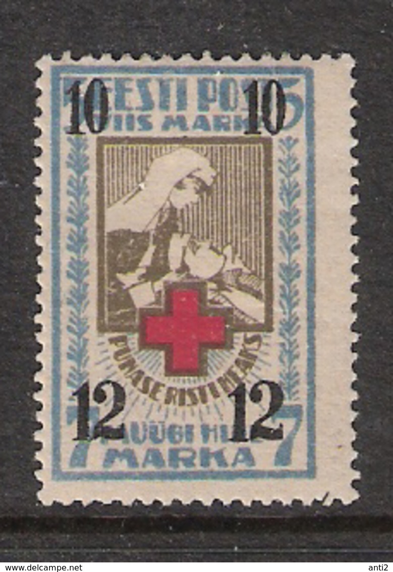 EESTI  Estonia Estland 1926 Red Cross Overprint 61 Unused Hinged - Estonie