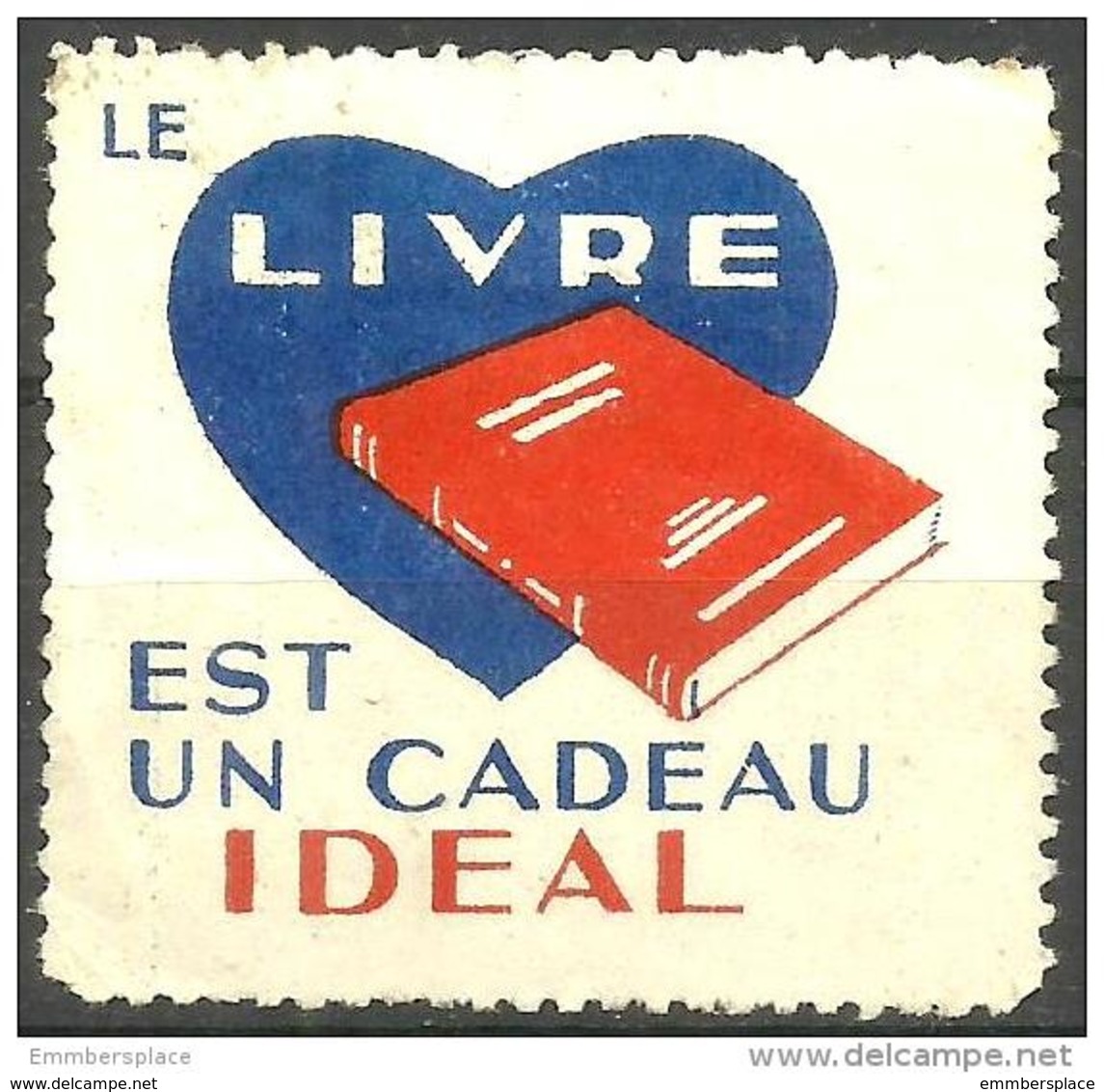 France Vignette - Publicity Poster Stamp For Books As Gifts Unused - Other & Unclassified