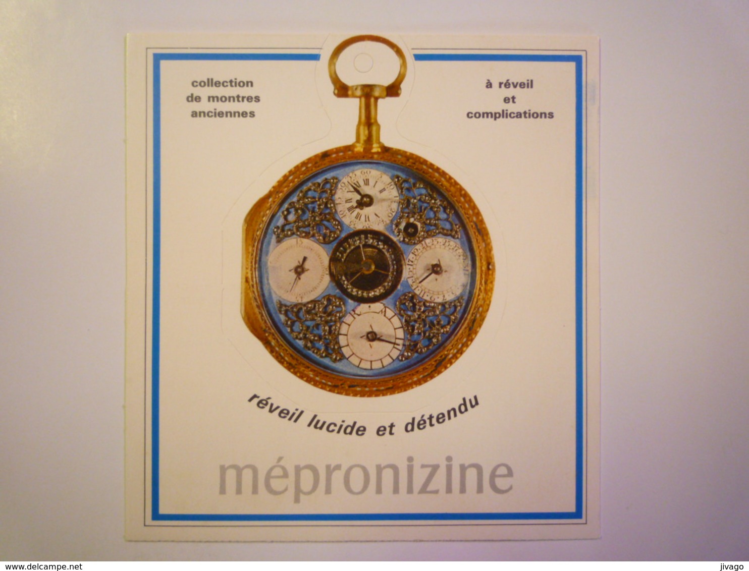 2019  (567)  :  Montre-réveil Dite  " Diabolique "  D'époque Régence Louis XV  -   PUB Pharmaceutique   - Watches: Old