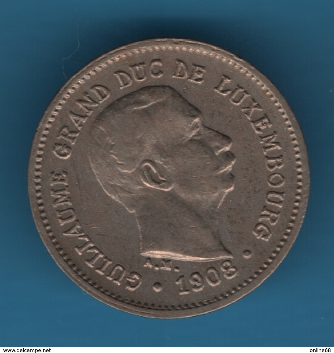 LUXEMBOURG 5 CENTIMES 1908 KM# 26 Guillaume IV - Luxembourg