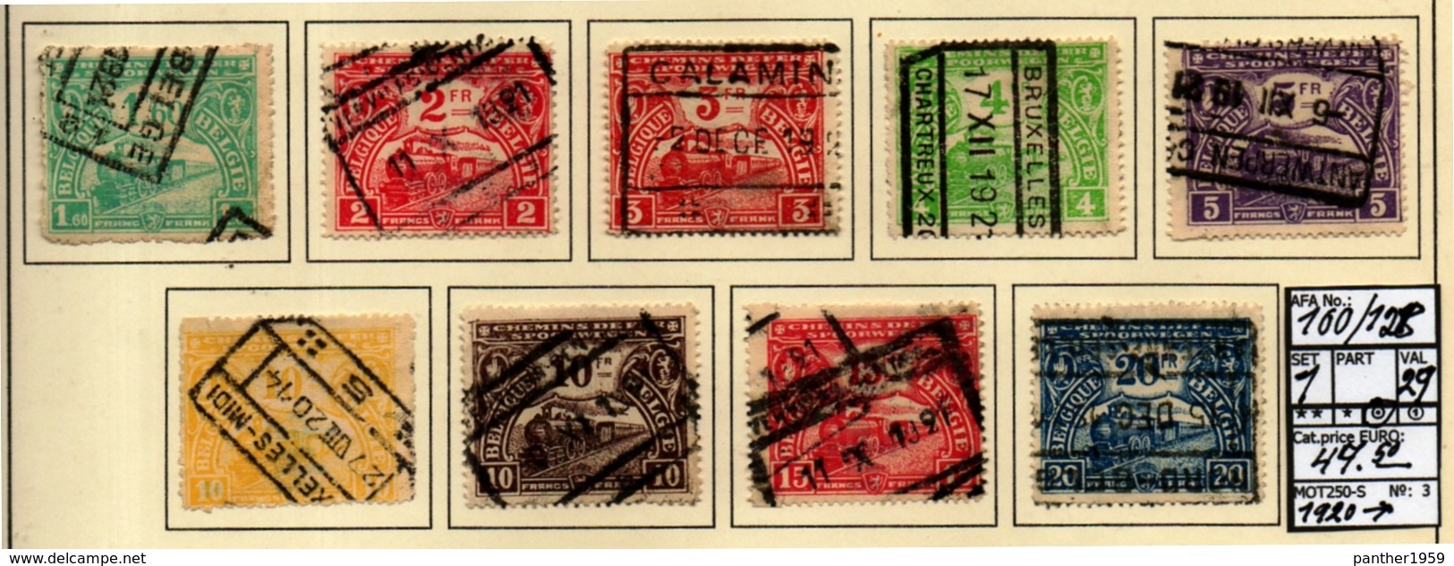 BELGIUM:RAILWAY PARCELS SERIE(S) USED#(BEL260-B-1-(03) - Other & Unclassified