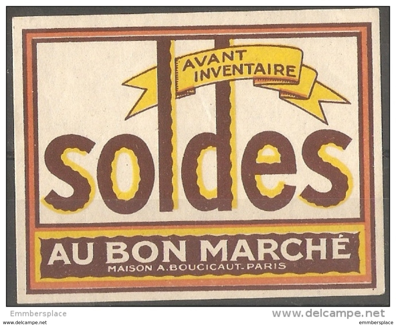 France Poster Stamp - 1926 Bon Marche, Paris - Other & Unclassified