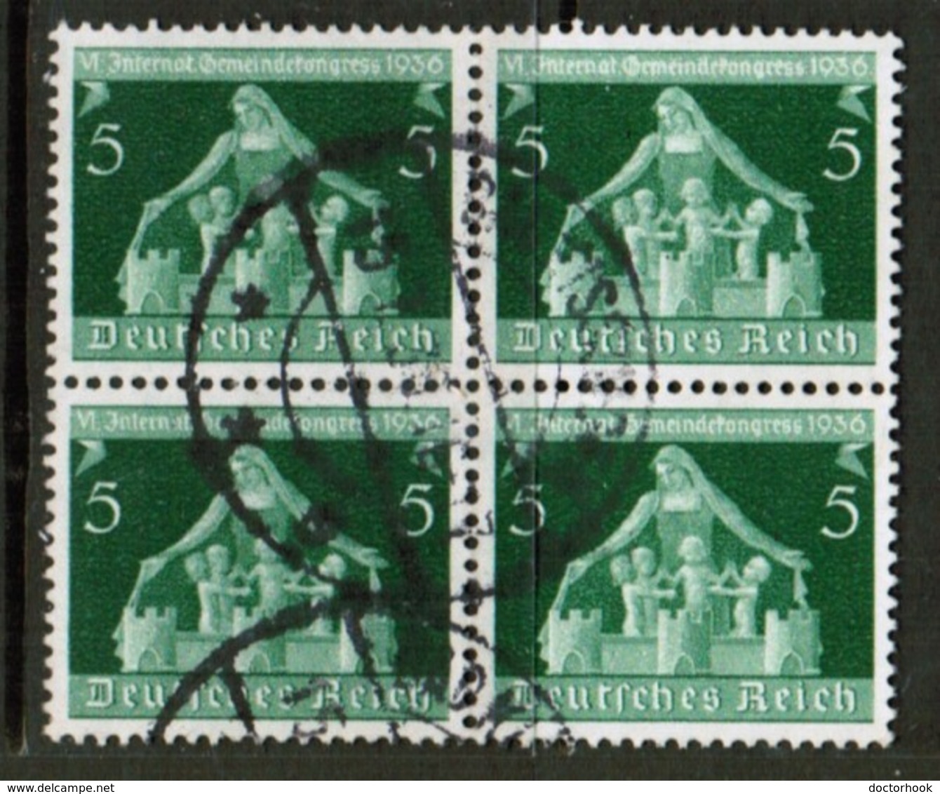 GERMANY  Scott # 474 VF USED BLOCK Of 4 (Stamp Scan # 453) - Used Stamps