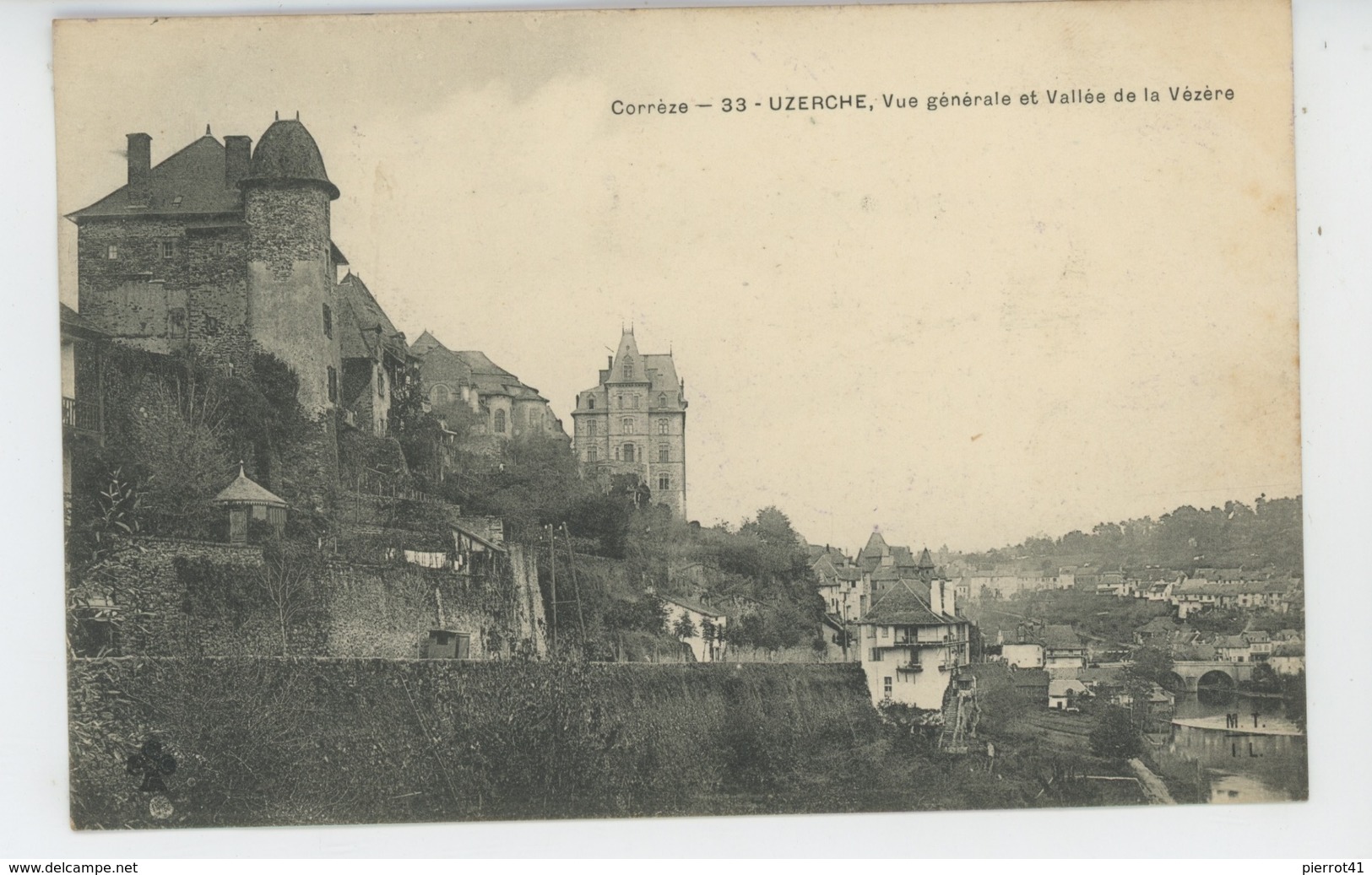 UZERCHE - Vue Générale Et Vallée De La Vézère - Uzerche