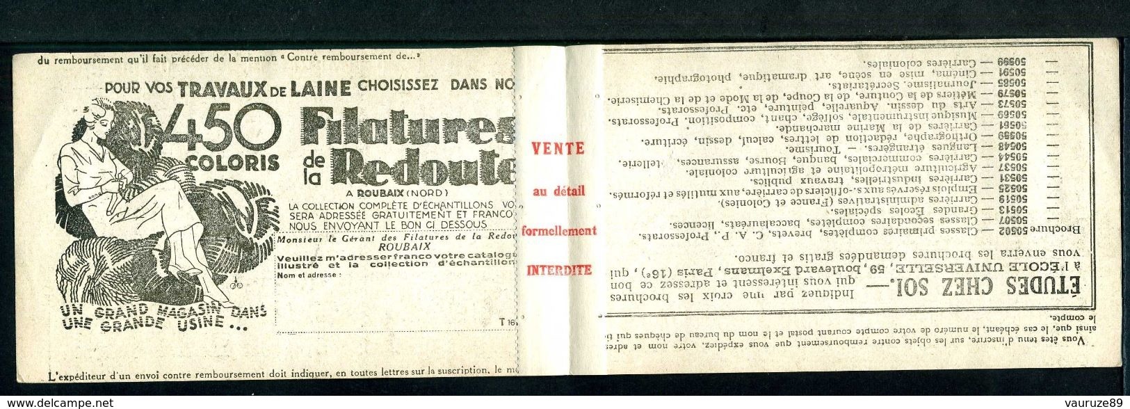 Carnet PAIX Couverture Vide Série 309 Et 310 Thèmes Larousse Redoude Laine Filatures Pelotes - Autres & Non Classés