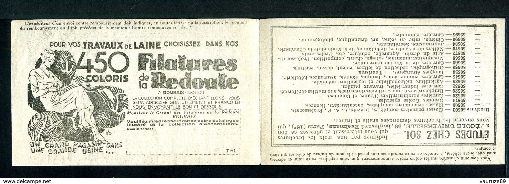 Carnet PAIX Couverture Vide Série 309 Et 310 Thèmes Larousse Redoude Laine Filatures Pelotes - Autres & Non Classés