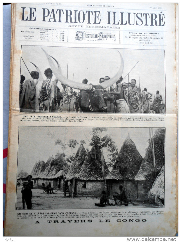 Le Patriote Illustré N°31 Du 01/08/1926 Gand Bruxelles Godinne Congo Nyanza Aruwimi Assisse Chicago Paris Poincaré Duran - Collections