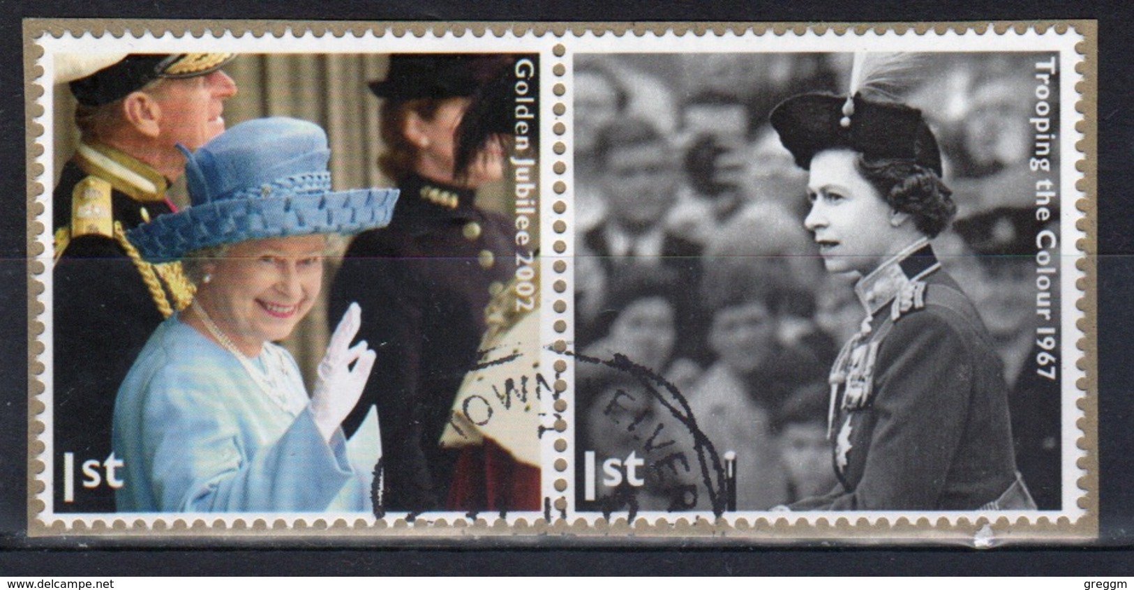 Great Britain 2012  2 X 1st Commemorative Stamp From The Diamond Jubilee Set. - Usados