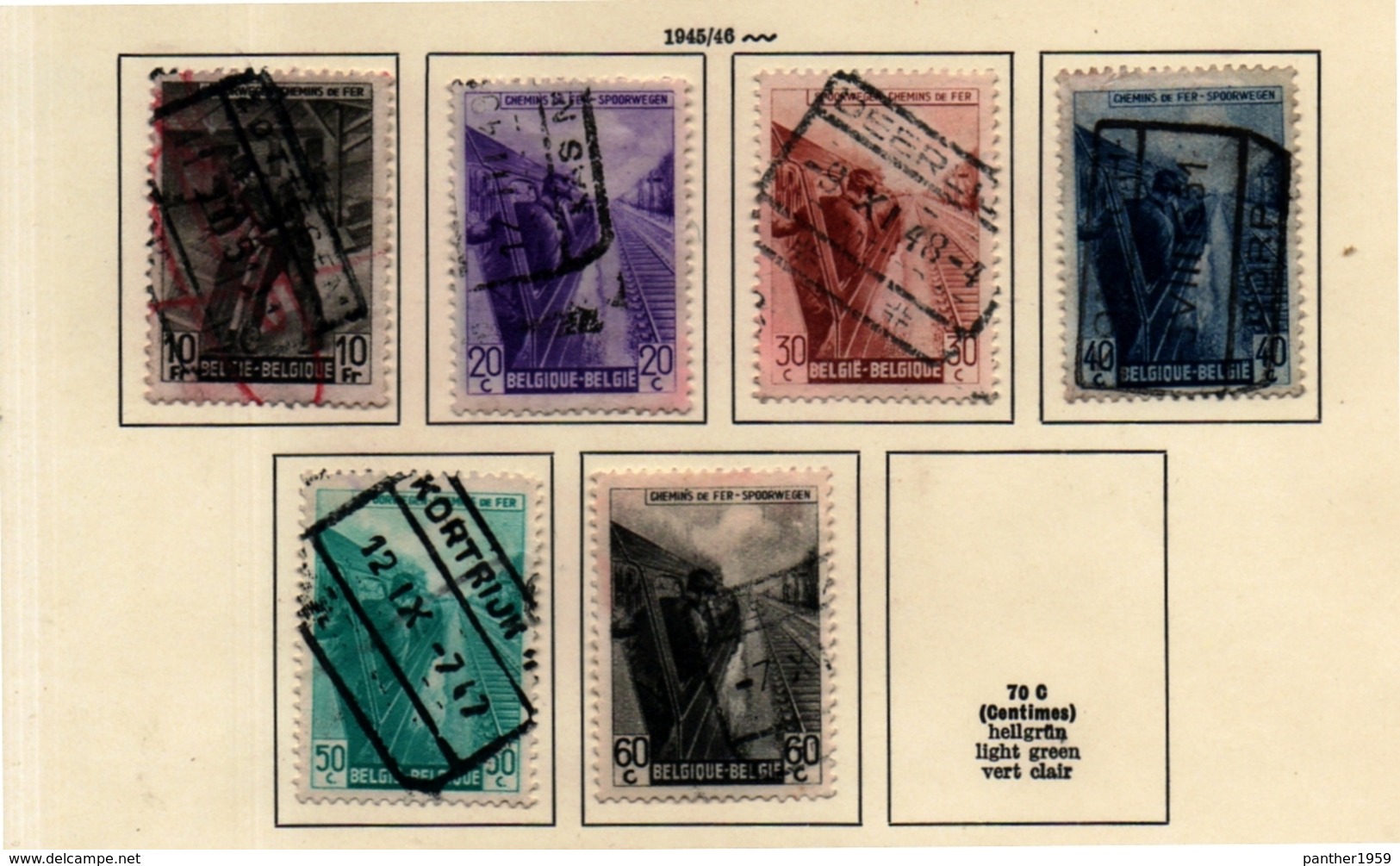 BELGIUM:RAILWAY- SERIE(S) USED#(BEL260-B-1-(10) - Other & Unclassified