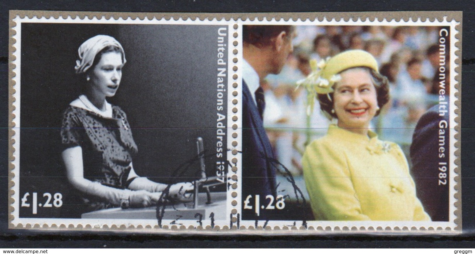 Great Britain 2012  2 X £1.28 Commemorative Stamp From The Diamond Jubilee Set. - Oblitérés