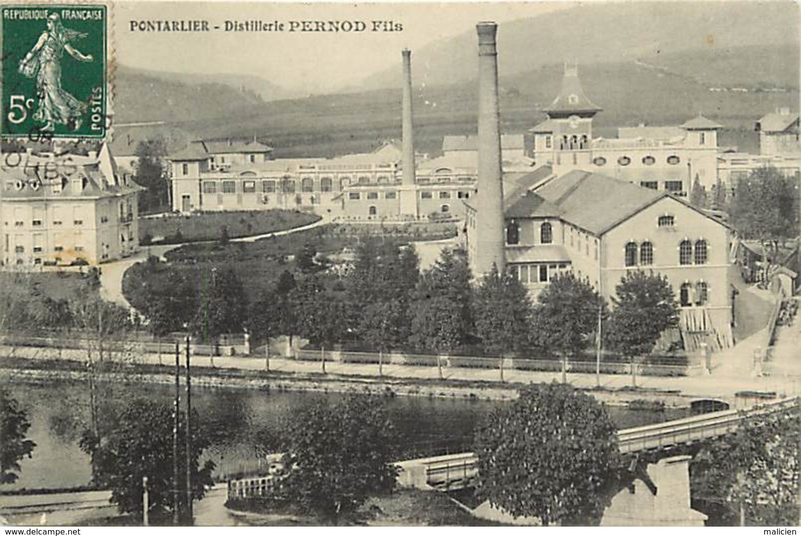 Dpts Div.-ref-AG150- Doubs - Pontarlier - Distillerie Pernod Fils - Distilleries - Usine - Usines - Industrie - Alcool - Pontarlier