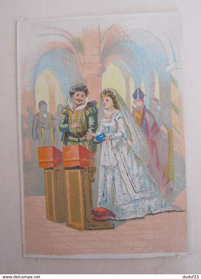 CHROMO MARIAGE PRINCIER CATHEDRALE ROBE DE MARIEE - Autres & Non Classés