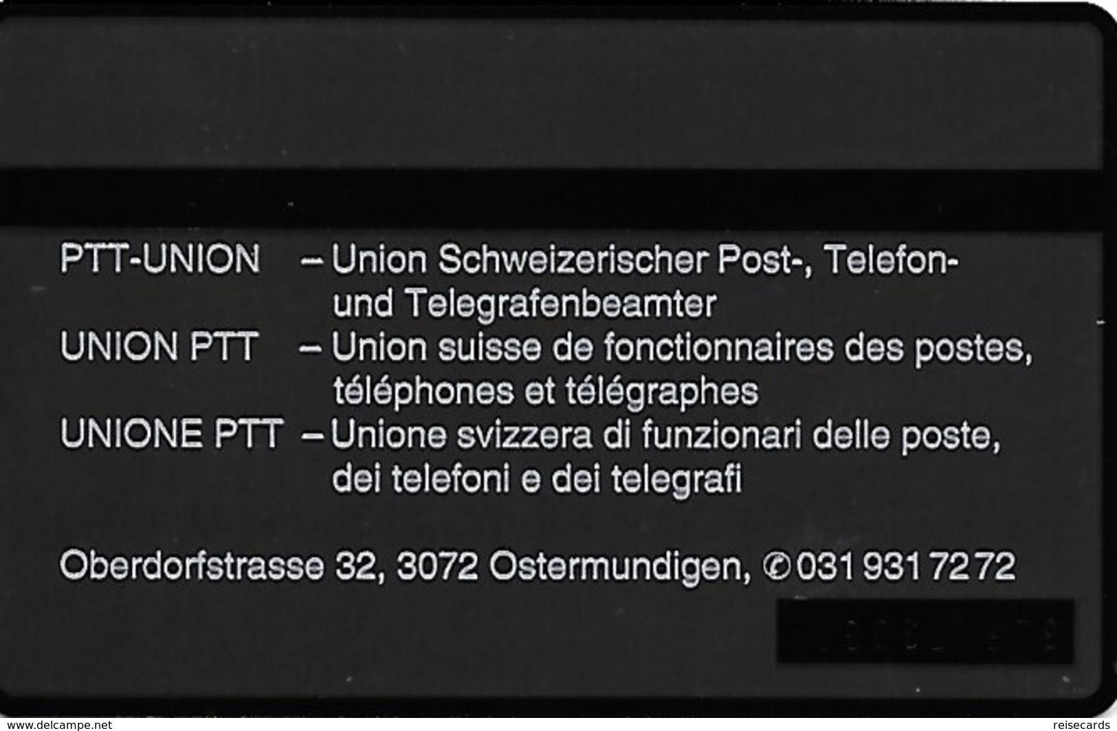 PTT: K-93/110B 325L PTT-Union Bern - Schweiz