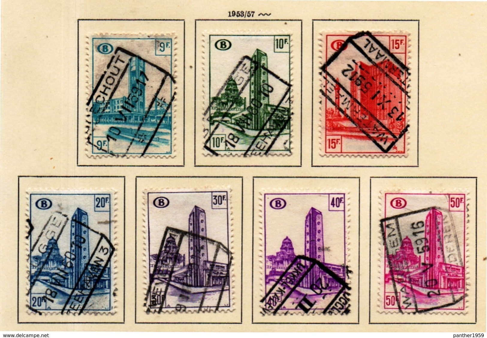 BELGIUM:RAILWAY- SERIE(S) USED#(BEL260-B-1-(12) - Other & Unclassified