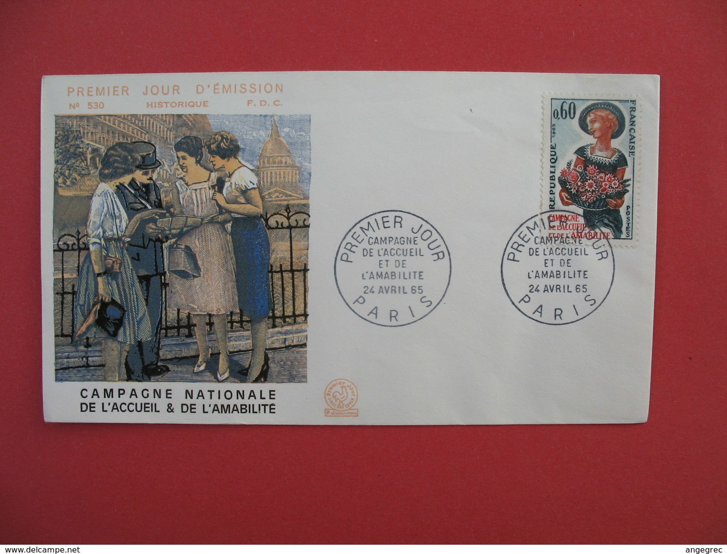 FDC 1965  Campagne Nationale De L'Accueil & De L'Amabilité  Cachet  Paris    à Voir - 1960-1969