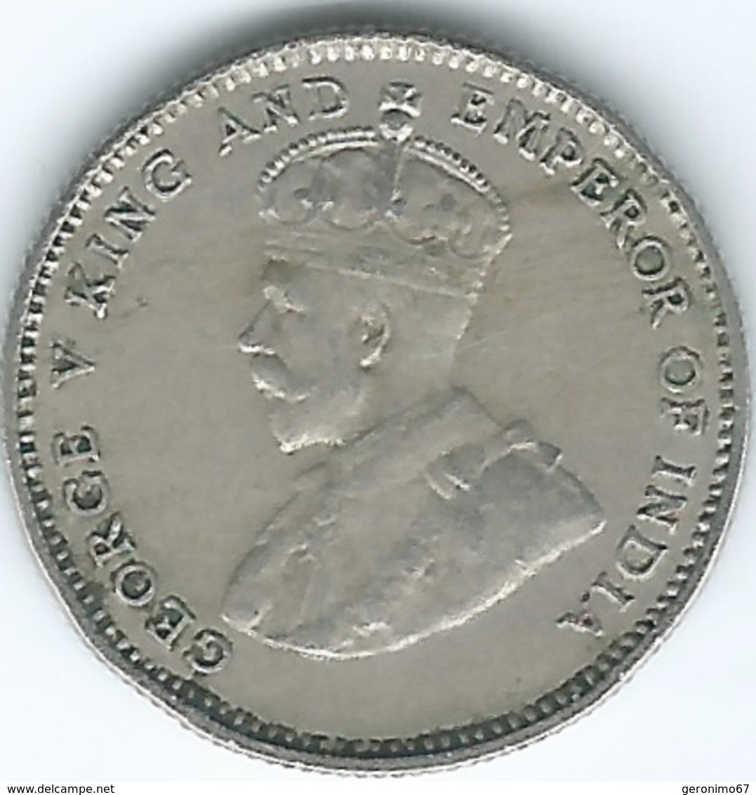 Hong Kong - George V - 10 Cents - 1935 (KM19) George VI - 50 Cents - 1951 (KM27.1) - Hong Kong