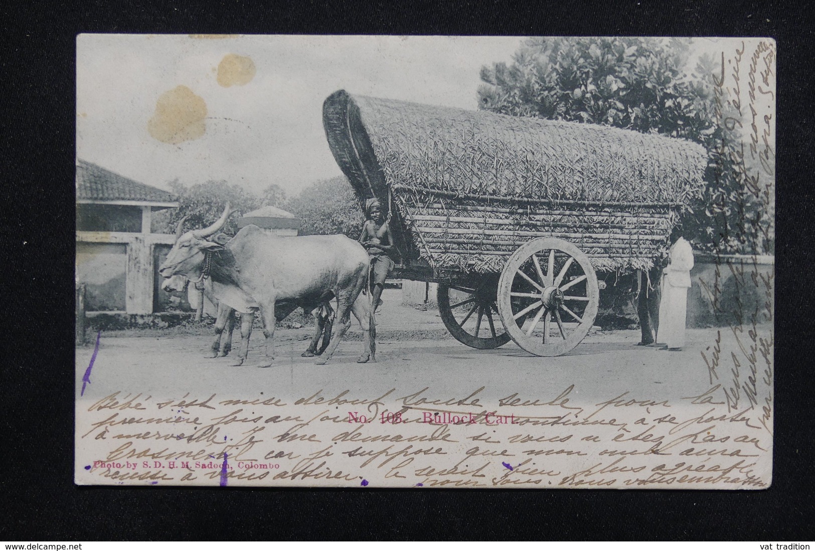 FRANCE - Oblitération " Ligne N Paq. FR.N°8 " Sur Type Blancs Sur Carte Postale De Colombo ( Ceylan) En 1905 - L 23232 - Poste Maritime