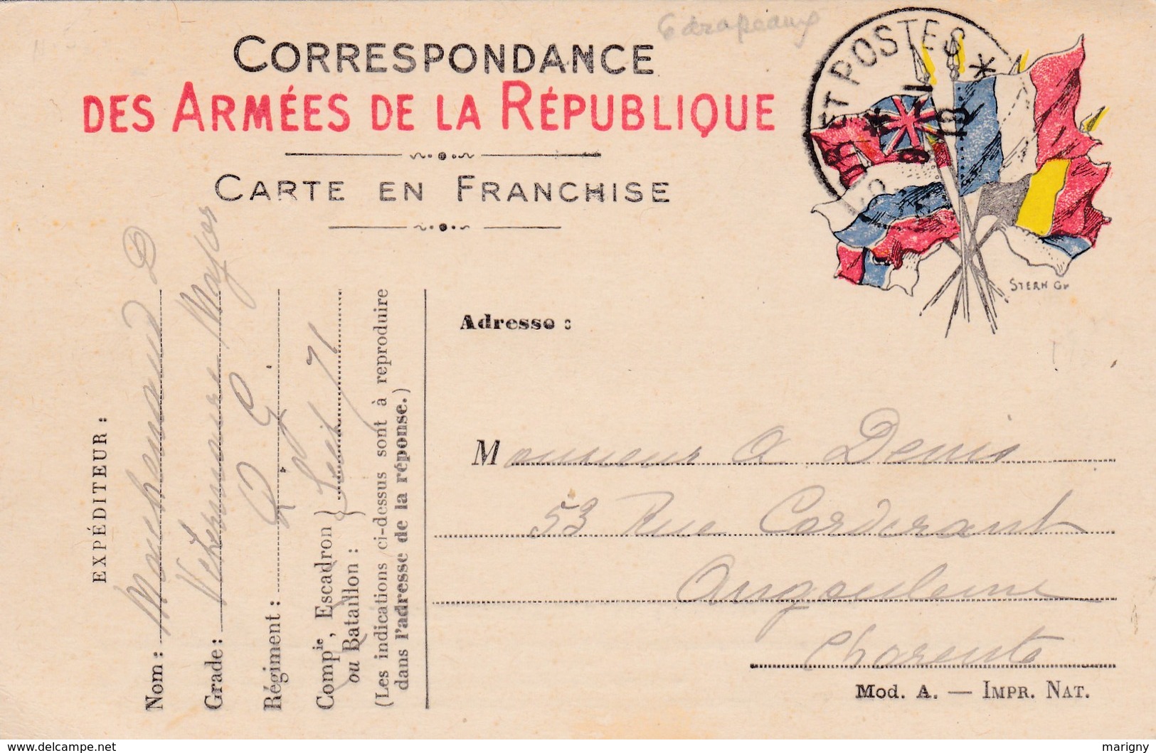 MILITARIA CORRESPONDANCE DES ARMEES DE LA REPUBLIQUE . - Documents