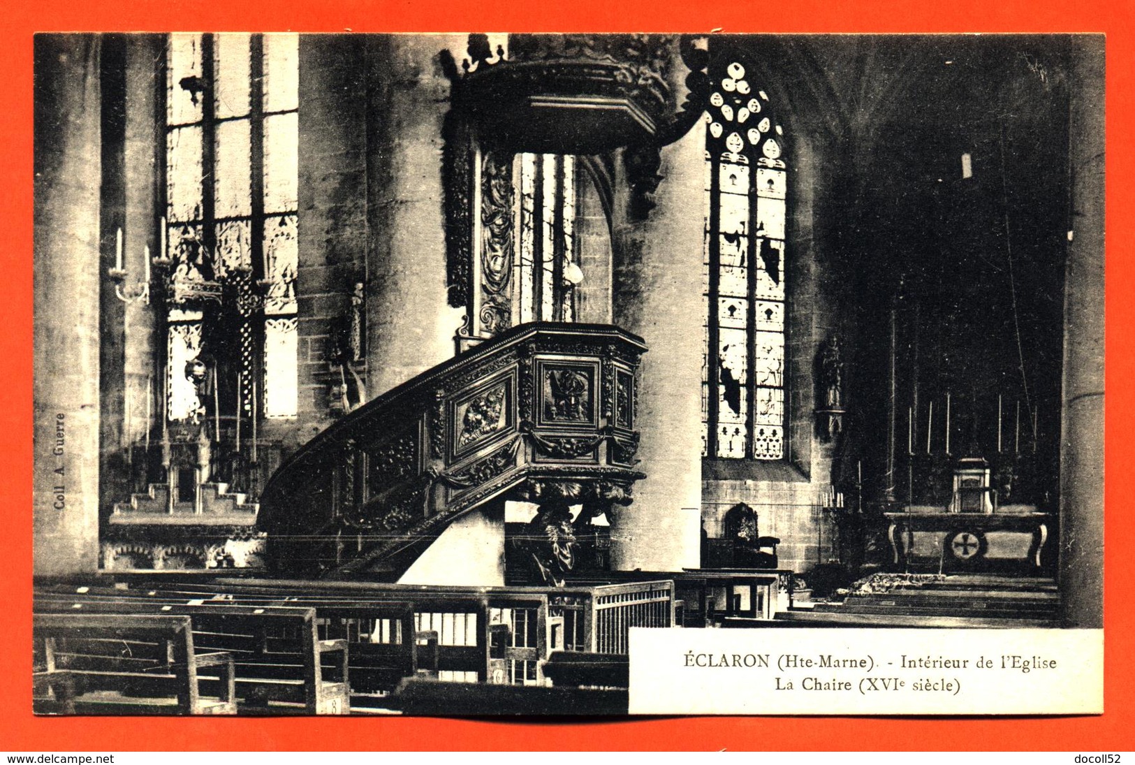 CPA 52 Eclaron " Intérieur De L'église - La Chaire " - Eclaron Braucourt Sainte Liviere