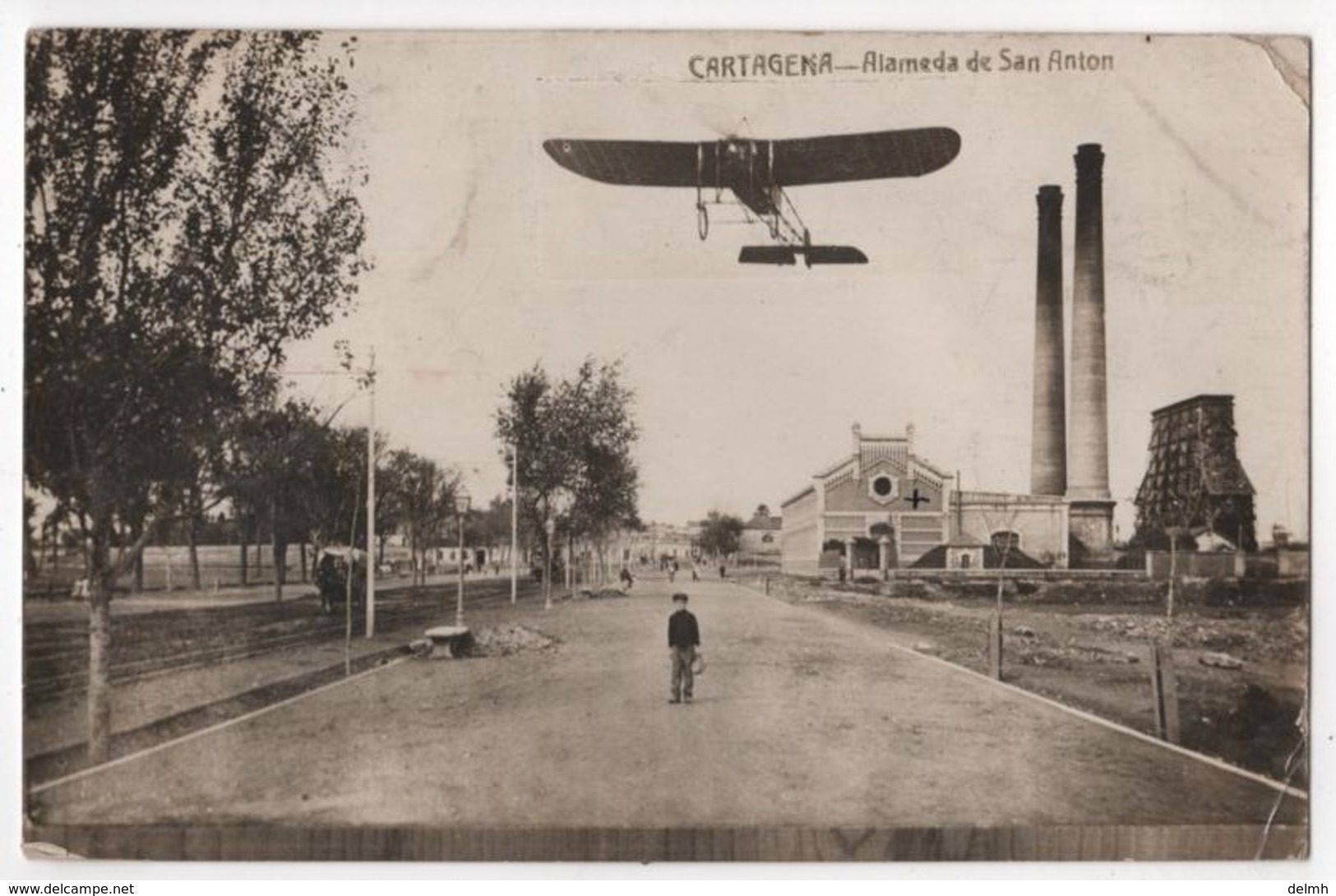 ESPANA CARTAGENA ALAMEDA DE SAN ANTON Carte Photo Avion écrite En Esperento - Murcia