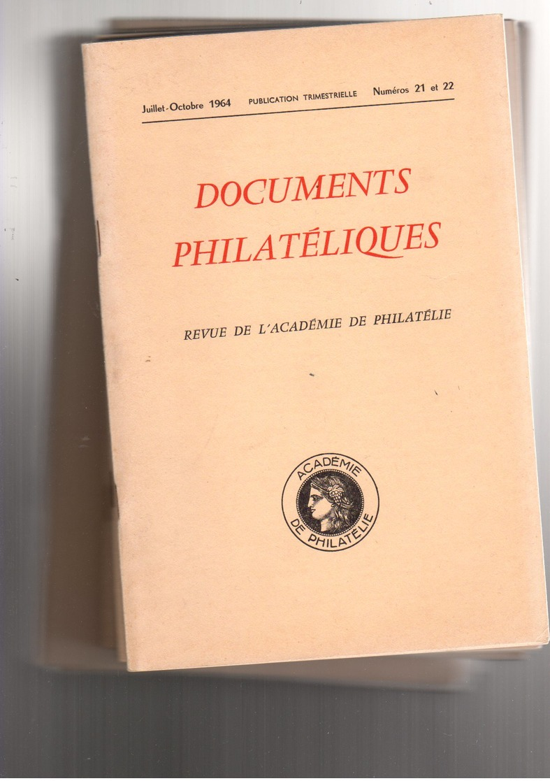 Documents Philatéliques : Revue De L'académie 1964-1969   : Numero 21 à 44 ( 15 Reliures  ) - Français