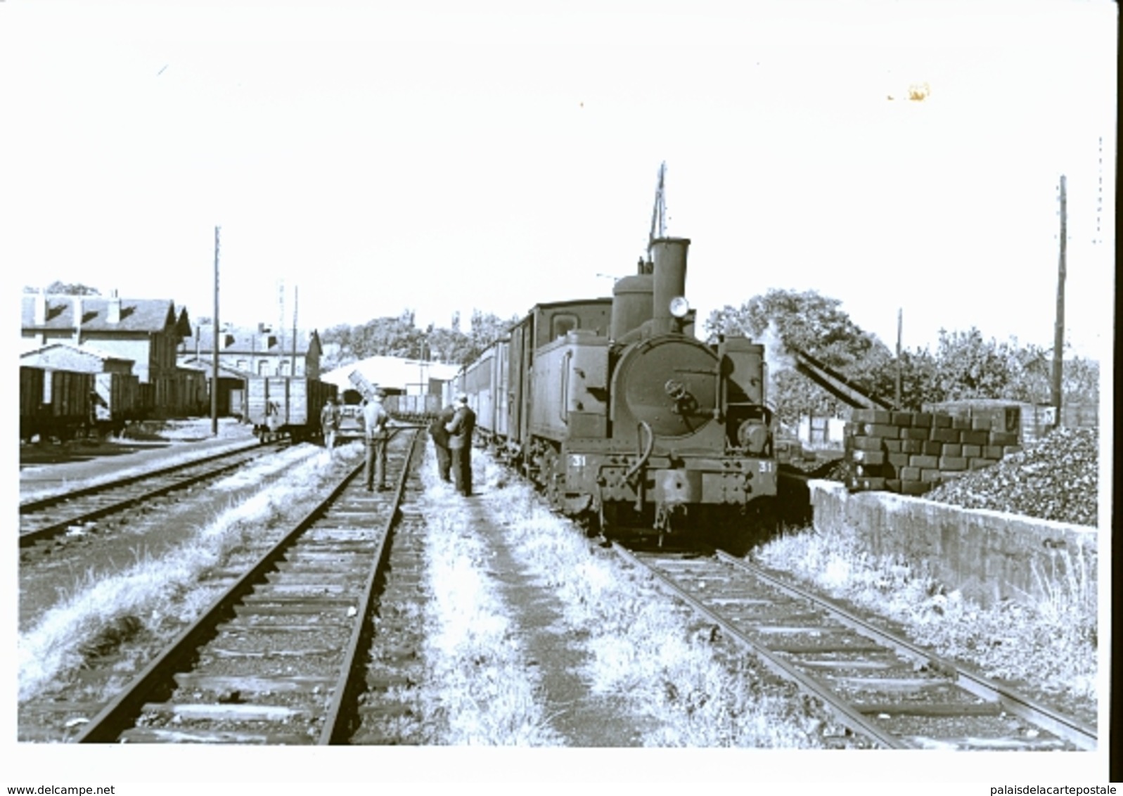PHOTO ORIGINALE    CLICHE DE BAZIN              JLM - Gares - Avec Trains