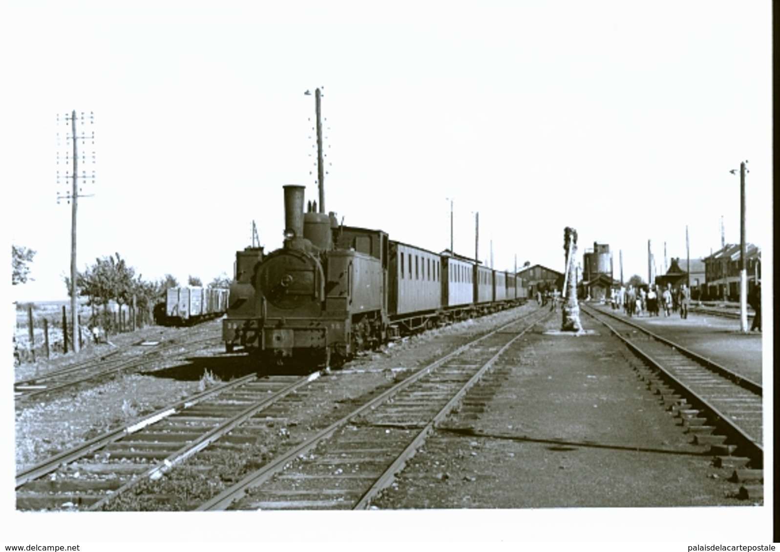 PHOTO ORIGINALE    CLICHE DE BAZIN              JLM - Stations With Trains