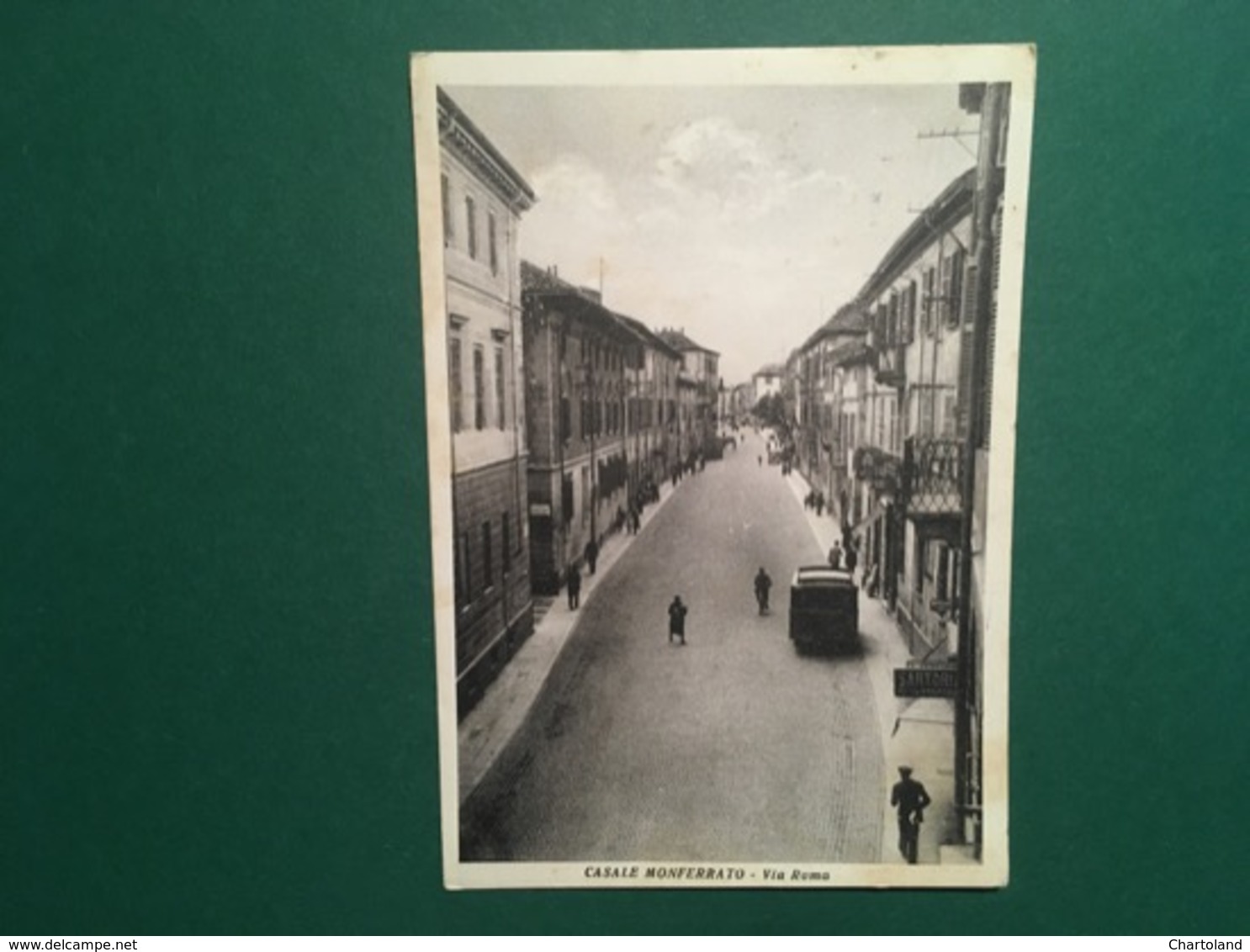 Cartolina Casale Monferrato - Via Roma - 1950 - Alessandria