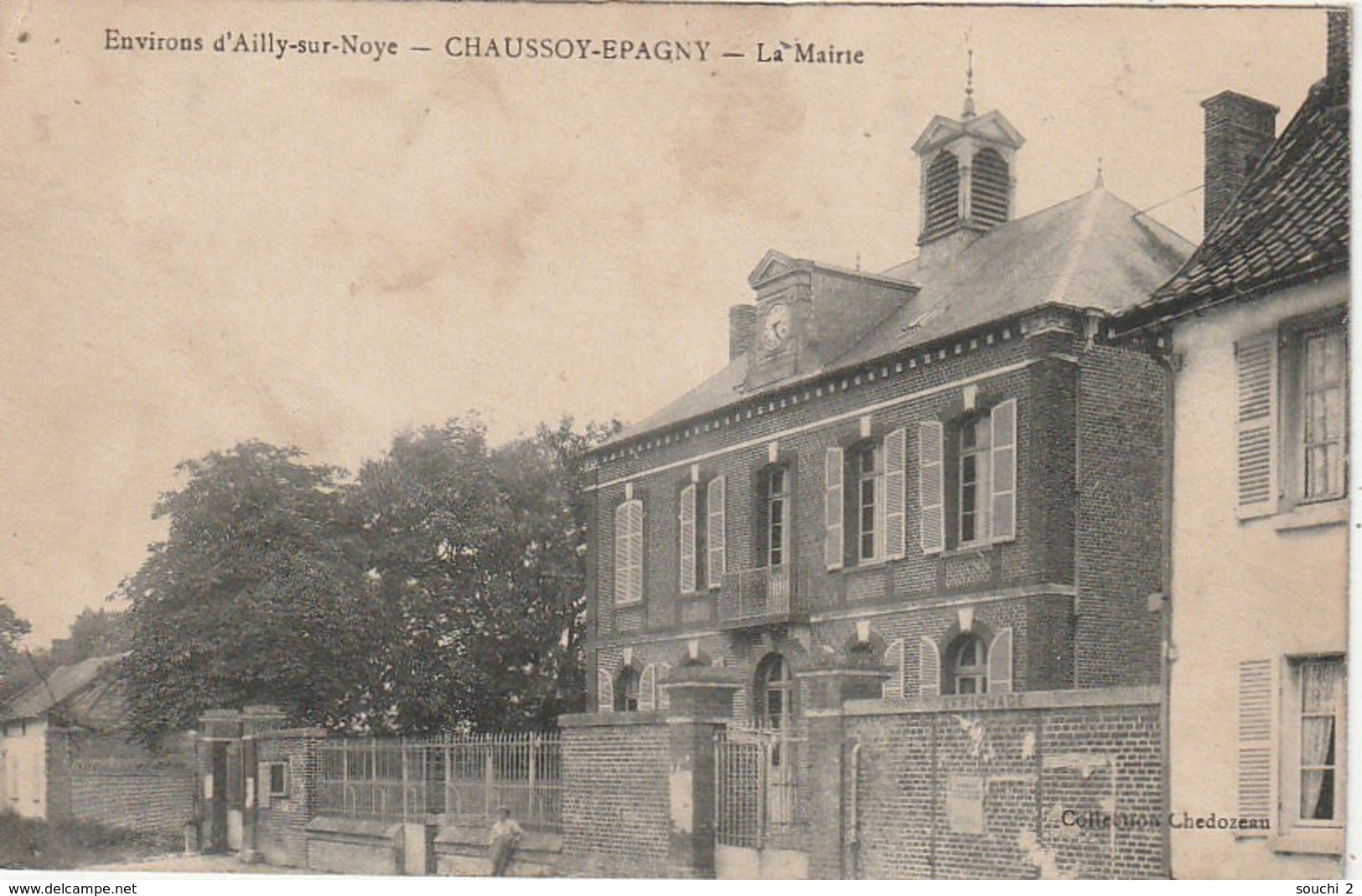 KO 7-(80) ENVIRONS D' AILLY SUR NOYE - CHAUSSOY EPAGNY - LA MAIRIE   - 2 SCANS - Autres & Non Classés